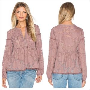SAYLOR MAGNOLIA Peplum BLOUSE IN MAUVE